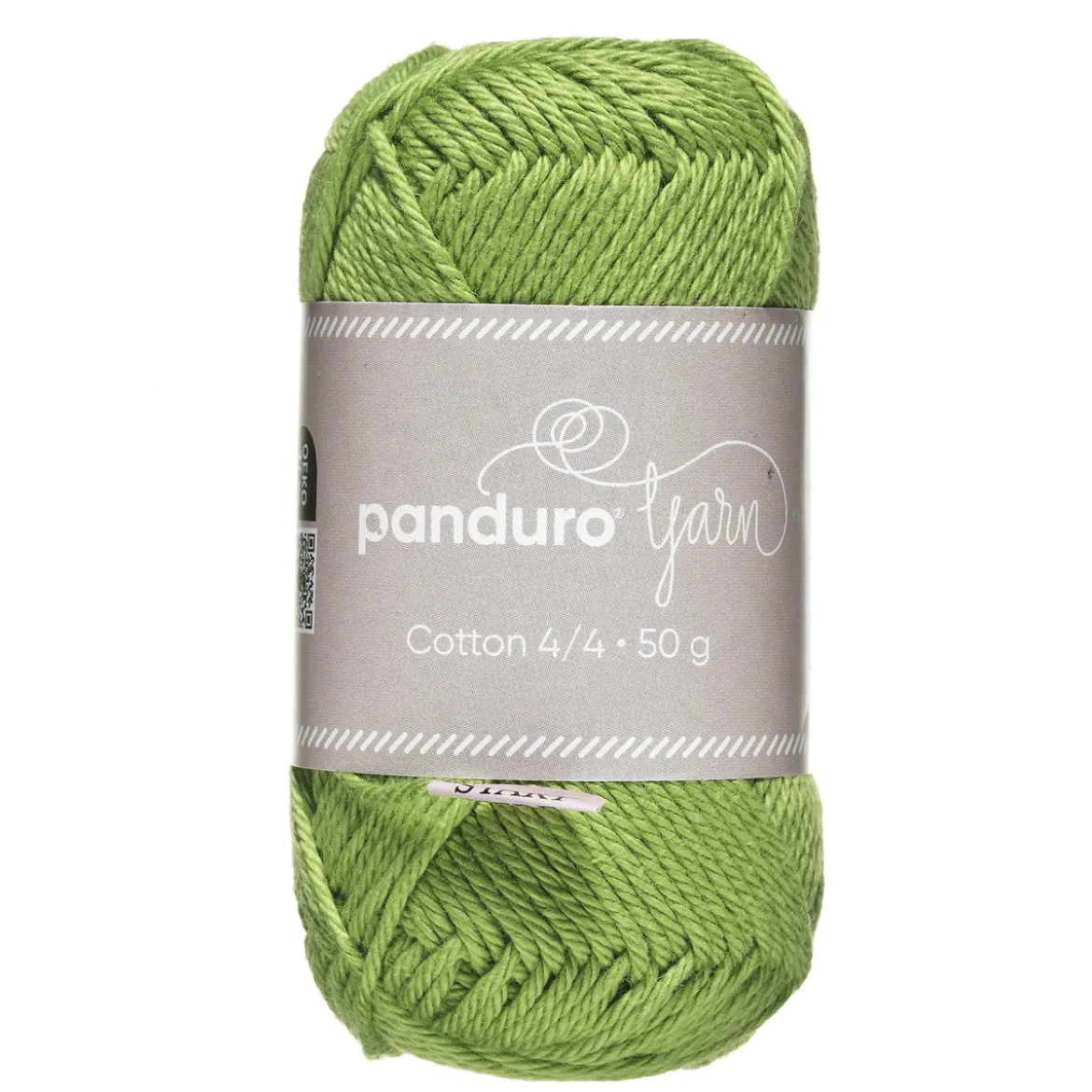 Garn Cotton 4/4 50g ljusgrön