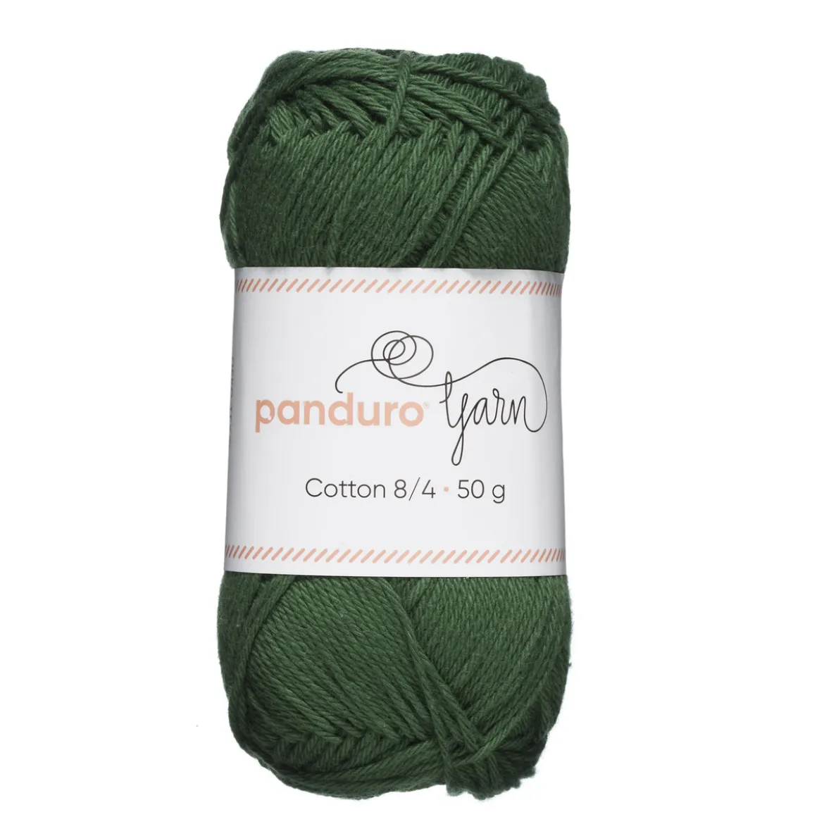 Garn Cotton 8/4 50g mörkgrön