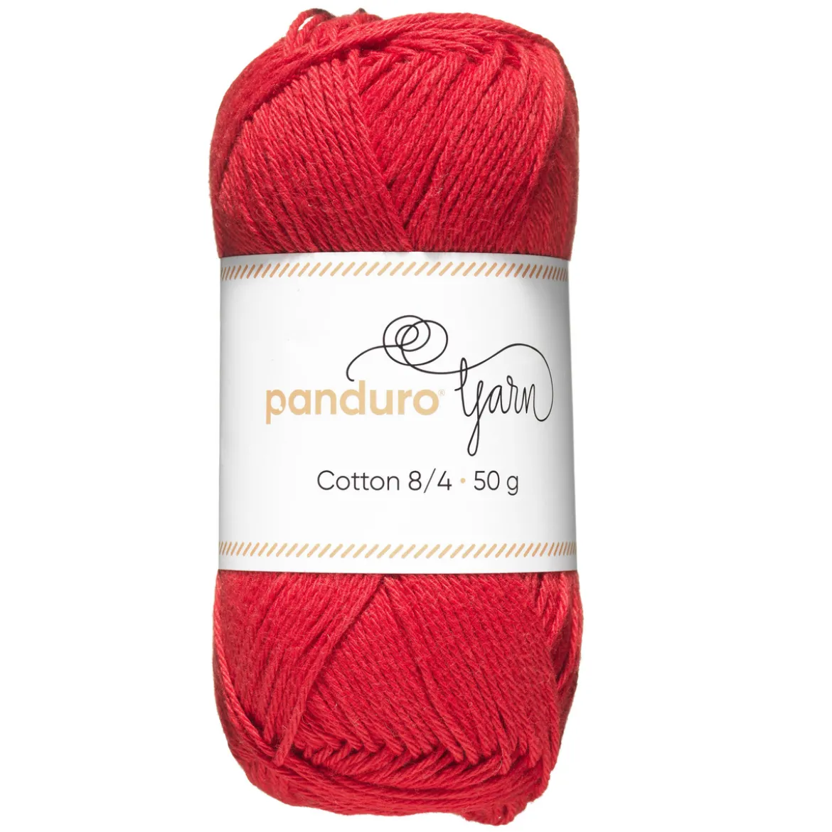 Garn Cotton 8/4 50g röd