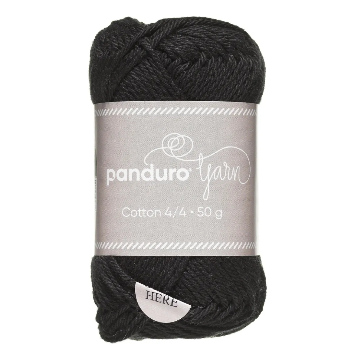 Garn Cotton 4/4 50g svart