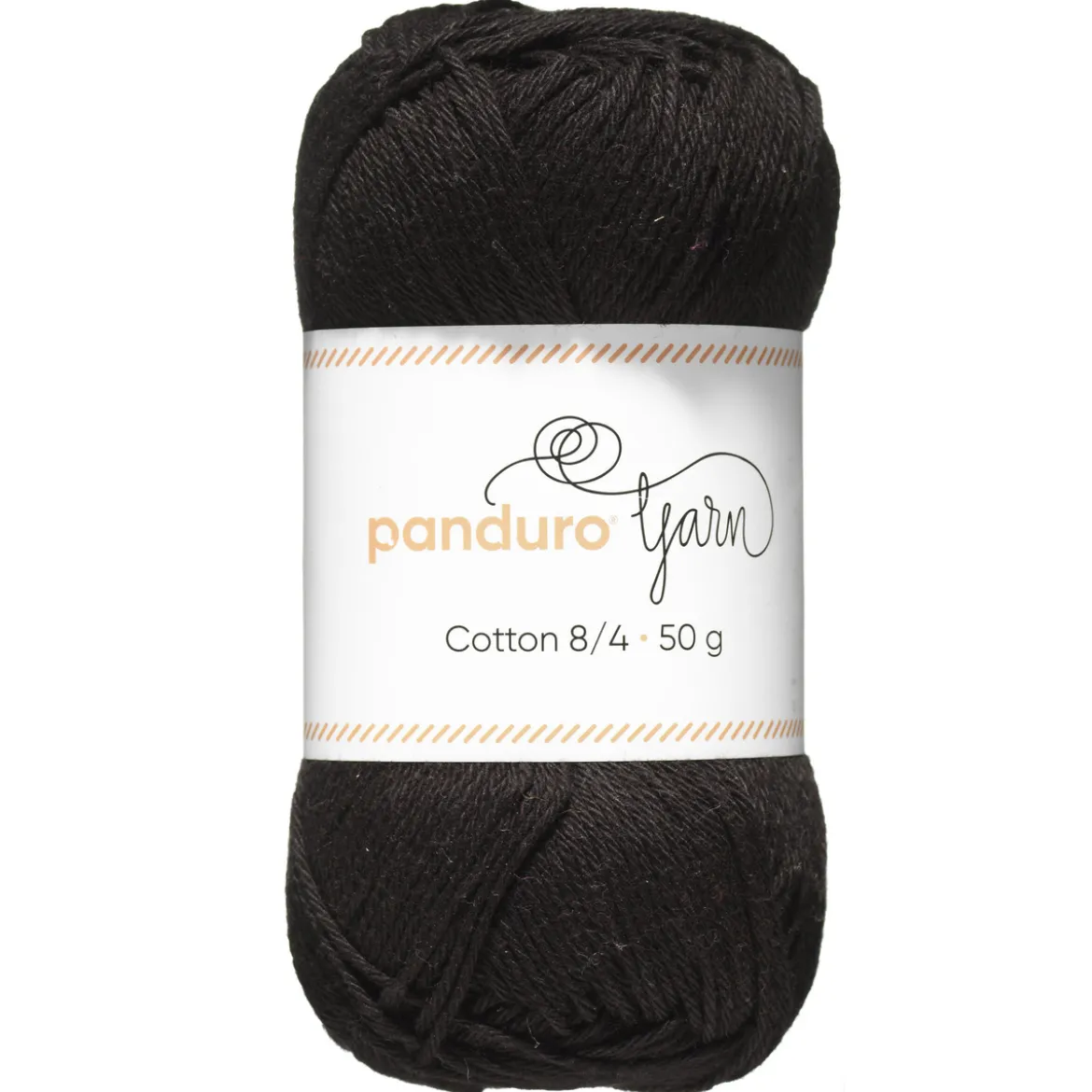 Garn Cotton 8/4 50g svart