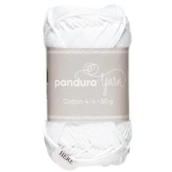 Garn Cotton 4/4 50g vit
