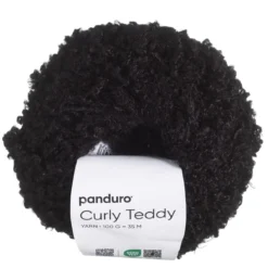 Garn Curly Teddy 50g svart
