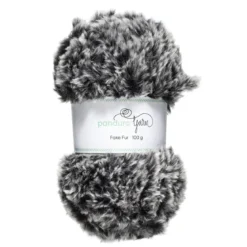 Garn Faux Fur gråmelerad 100g