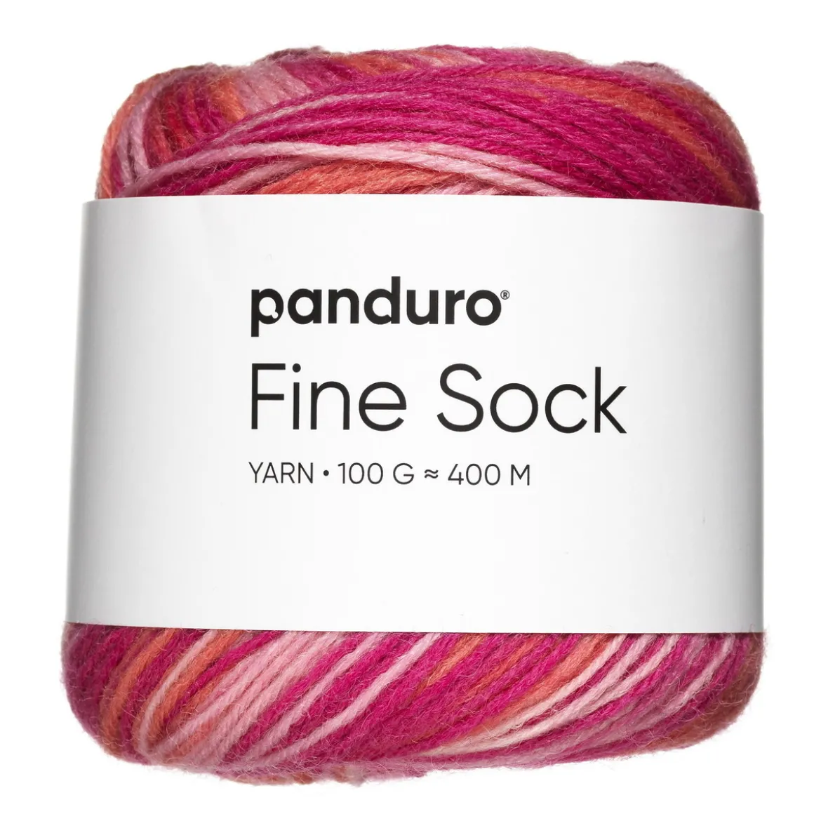 Garn Fine Sock 100g rosa & röda nyanser