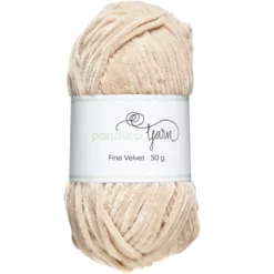 Garn Fine Velvet 50g beige – sammetslent och himmelskt mjukt garn