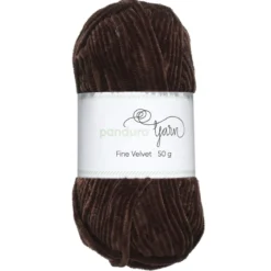 Garn Fine Velvet 50g brun – sammetslent och himmelskt mjukt garn