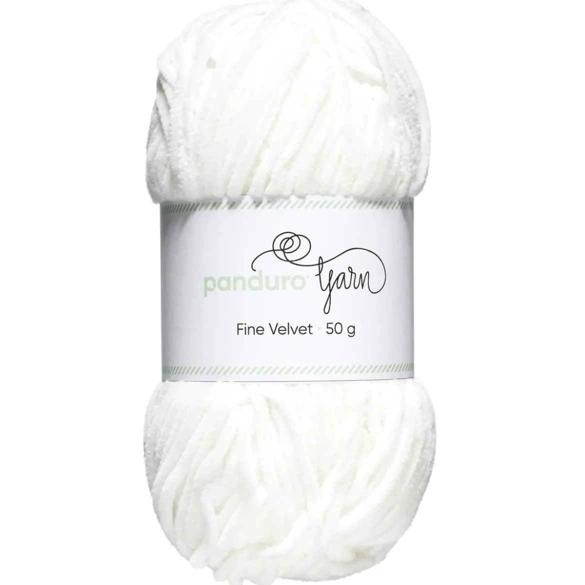 Garn Fine Velvet 50g vit – sammetslent och himmelskt mjukt garn
