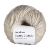 Garn Fluffy Glitter 50g beige