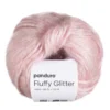 Garn Fluffy Glitter 50g rosa