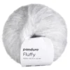 Garn Fluffy 50g ljusgrå