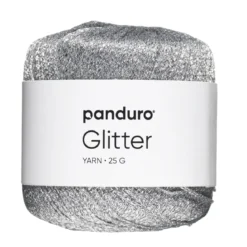 Garn glitter 25g silver