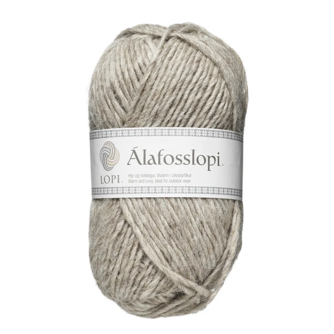 Garn Istex Alafosslopi 100g musbeige – 0086 Light beige heather