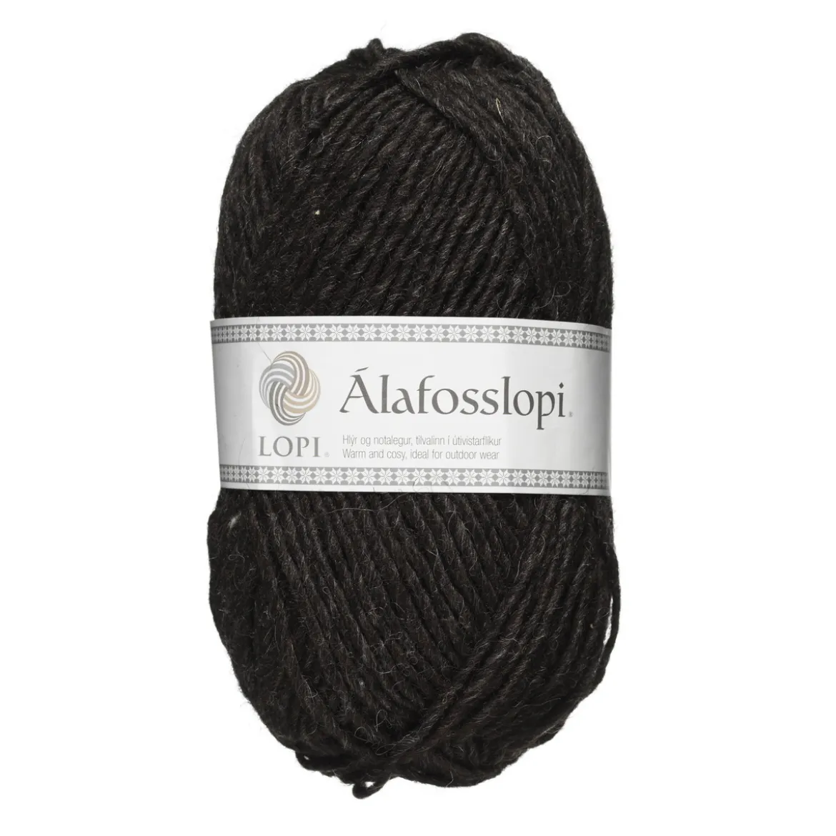 Garn Istex Alafosslopi 100g svartgrå – 0052 Black sheep heather