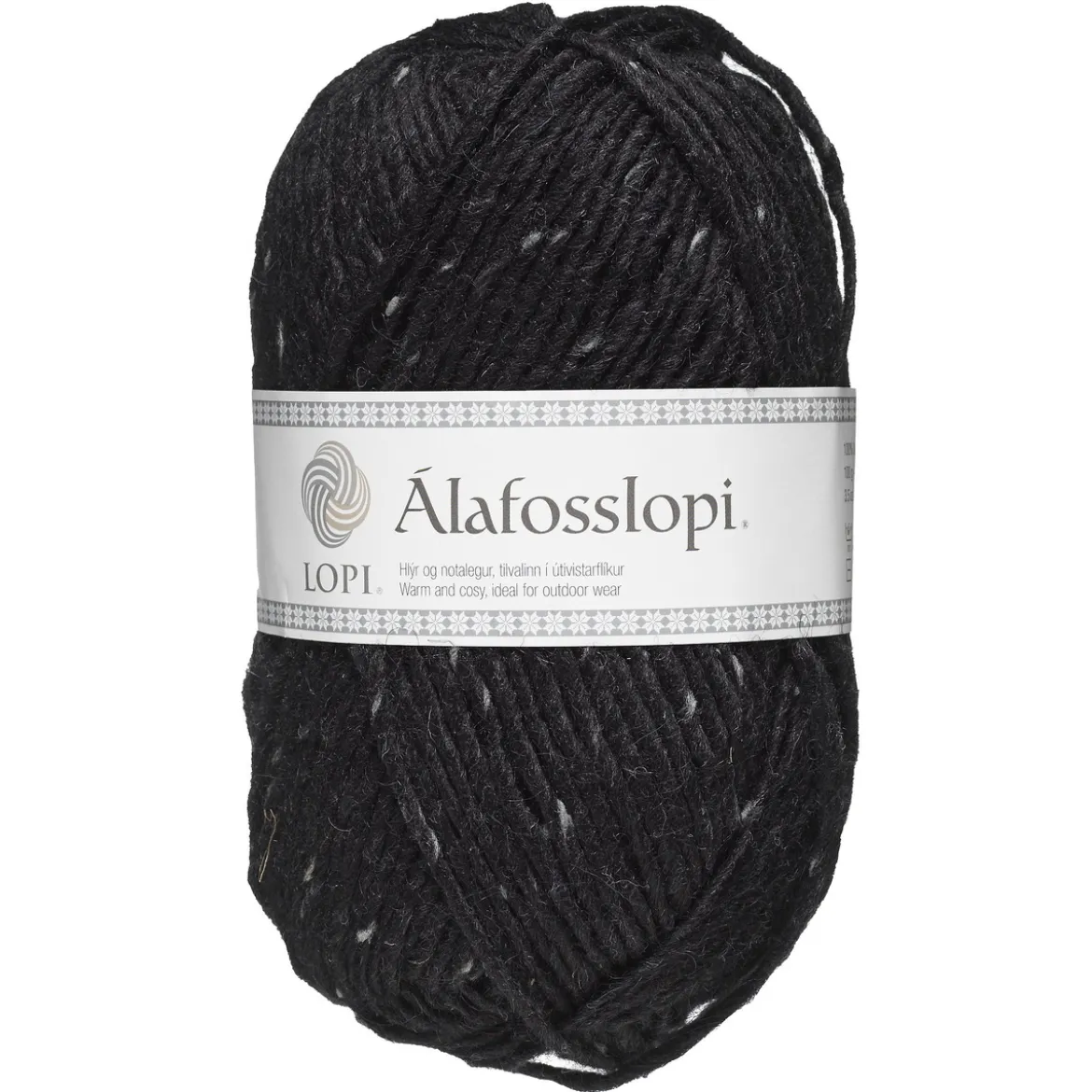Garn Istex Alafosslopi 100g svartmelerad – 9975 Black tweed