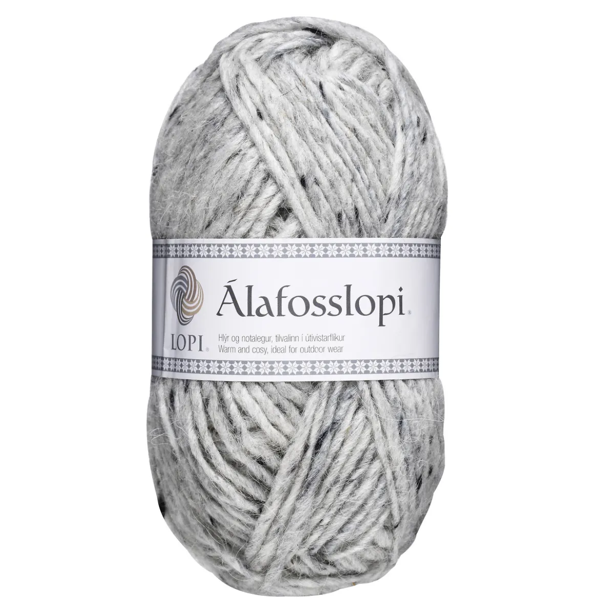 Garn Istex Alafosslopi 100g tweed – 9974 Light grey tweed