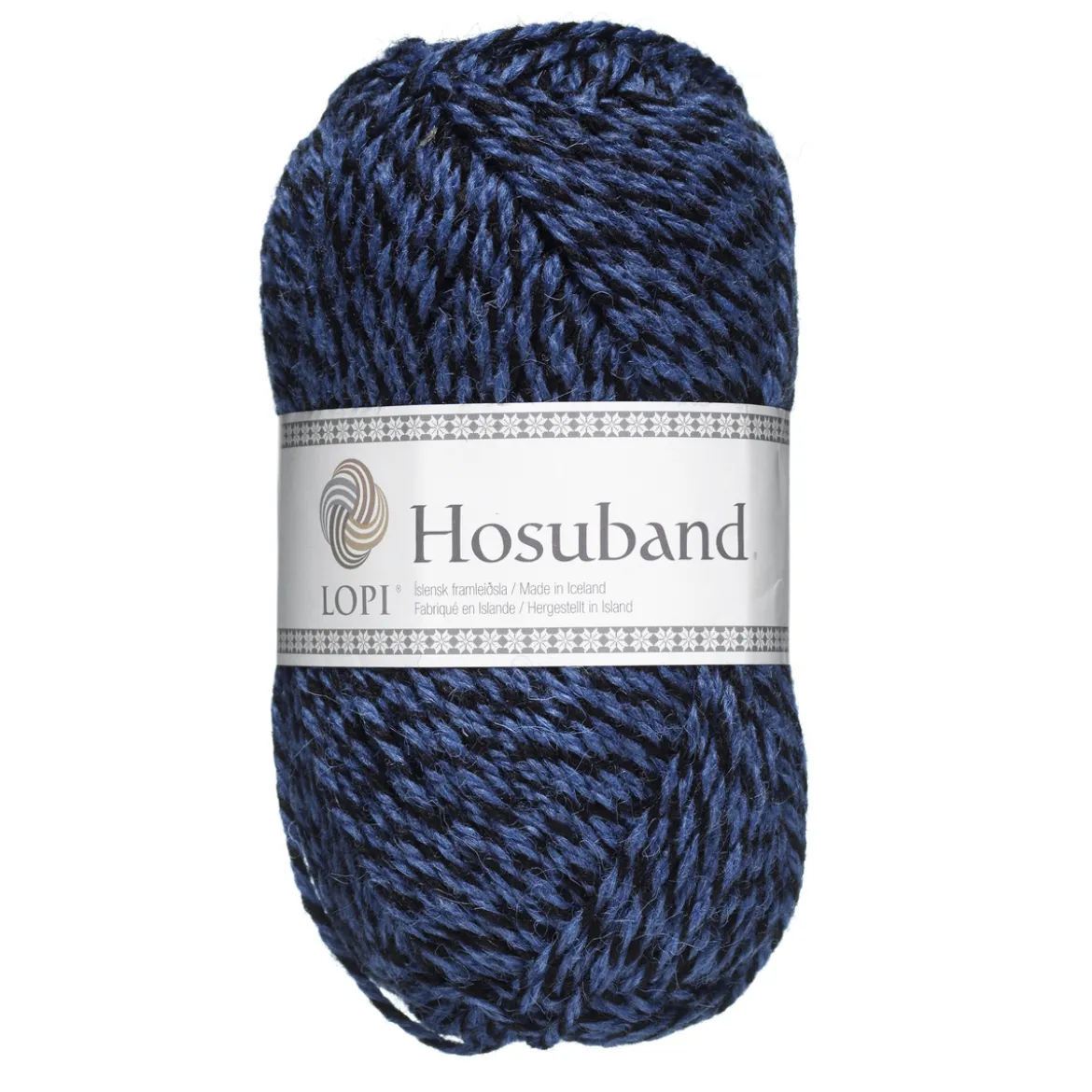 Garn Istex Hosuband 100g blå/svart – Blue-black 0226