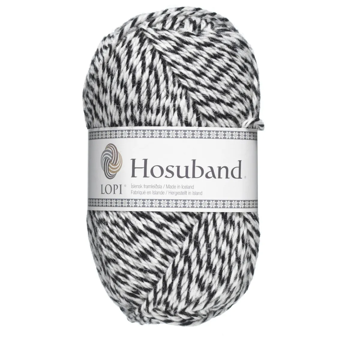 Garn Istex Hosuband 100g vit/svart – White-black 0000