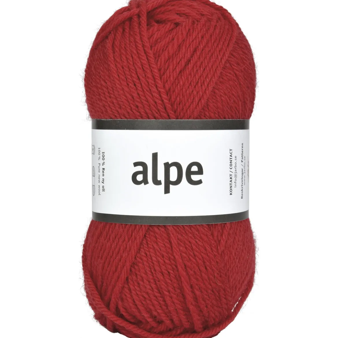 Garn Järbo Alpe 50 g röd – 36102 X-mas red