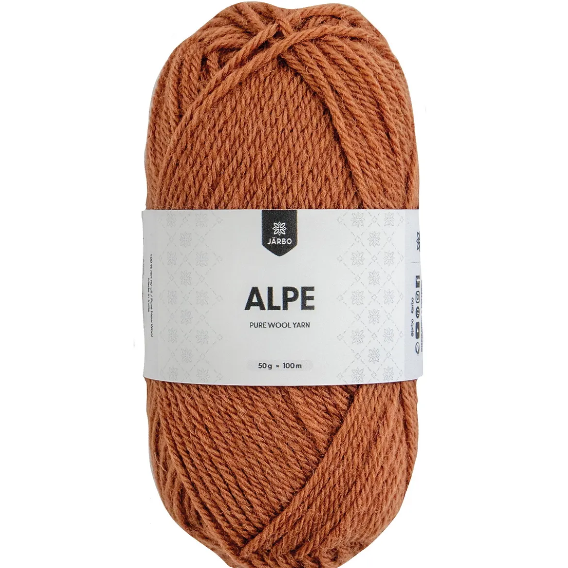 Garn Järbo Alpe 50 g rostbrun – 36122 Ginger brown