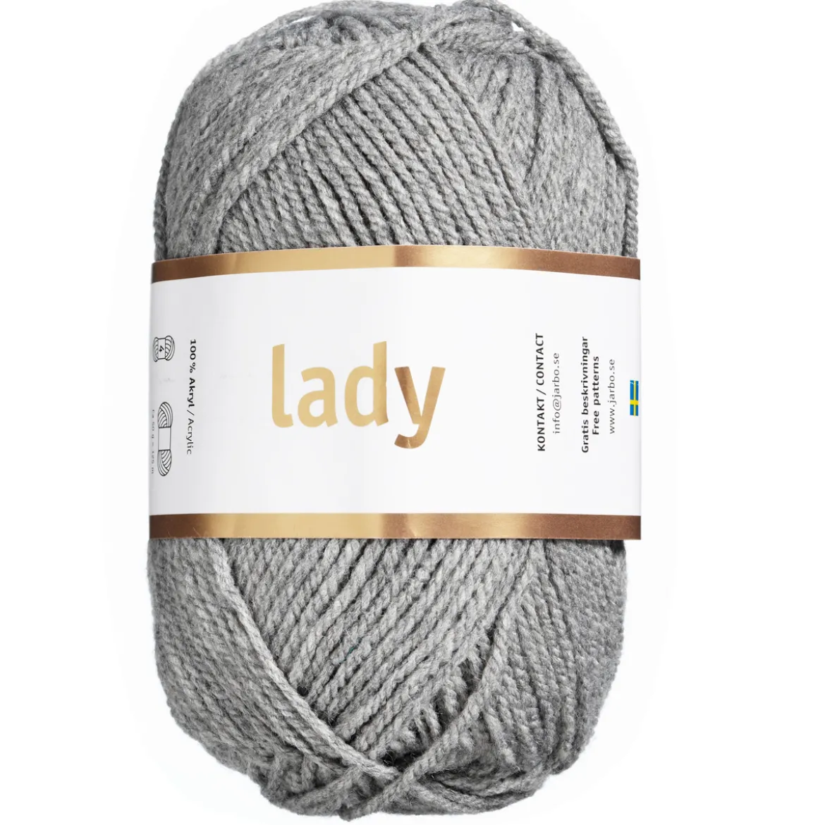 Garn Järbo Lady 50g grå – 44203 Grey