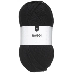 Garn Järbo Raggi 100g svart – Charcoal black 1558