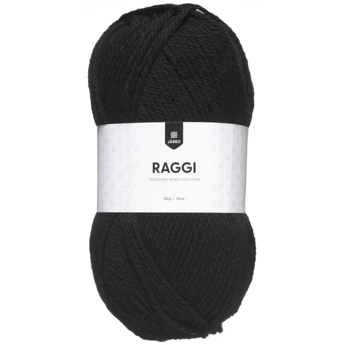 Garn Järbo Raggi 100g svart – Charcoal black 1558