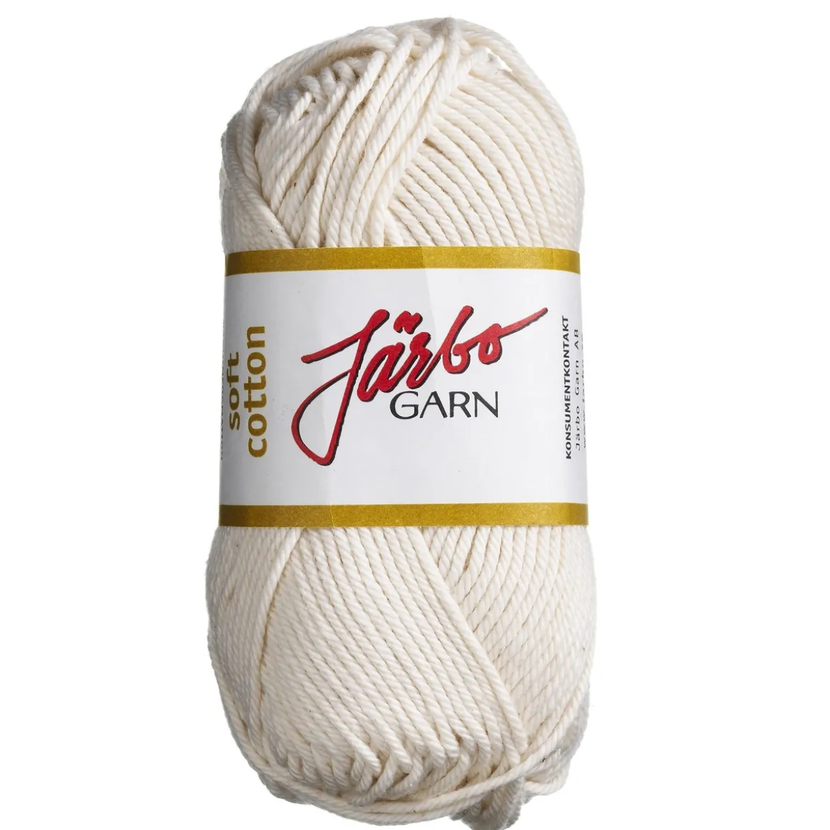 Garn Järbo Soft Cotton 50g natur – 8802 Ecru