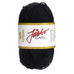 Garn Järbo Soft Cotton 50g svart – 8801 Black