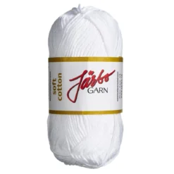 Garn Järbo Soft Cotton 50g vit – 8800 Optic white