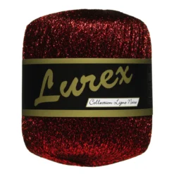 Garn Lammy Lurex 25g röd