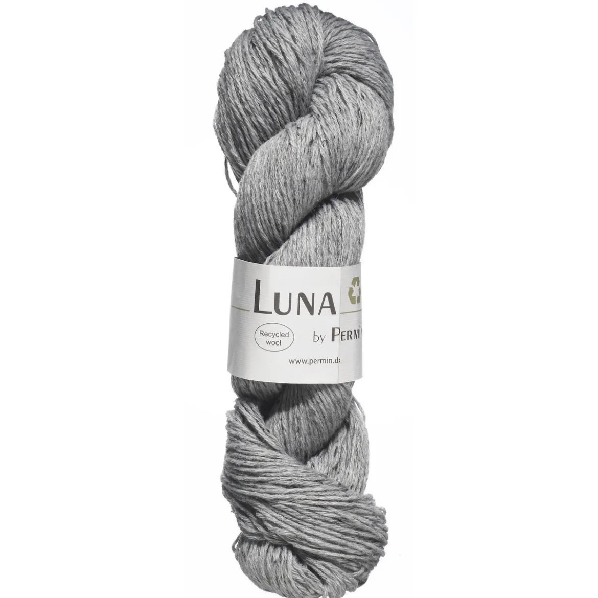 Garn Luna 50g ljusgrå