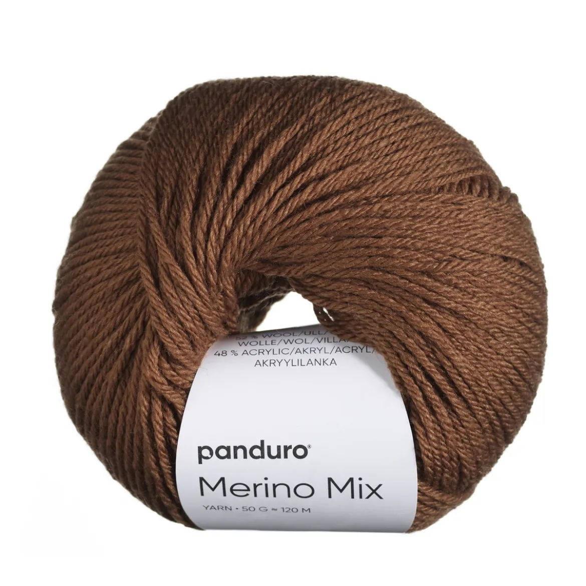 Garn Merino Mix 50g choklad