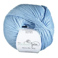 Garn Merino Mix 50g ljusblå
