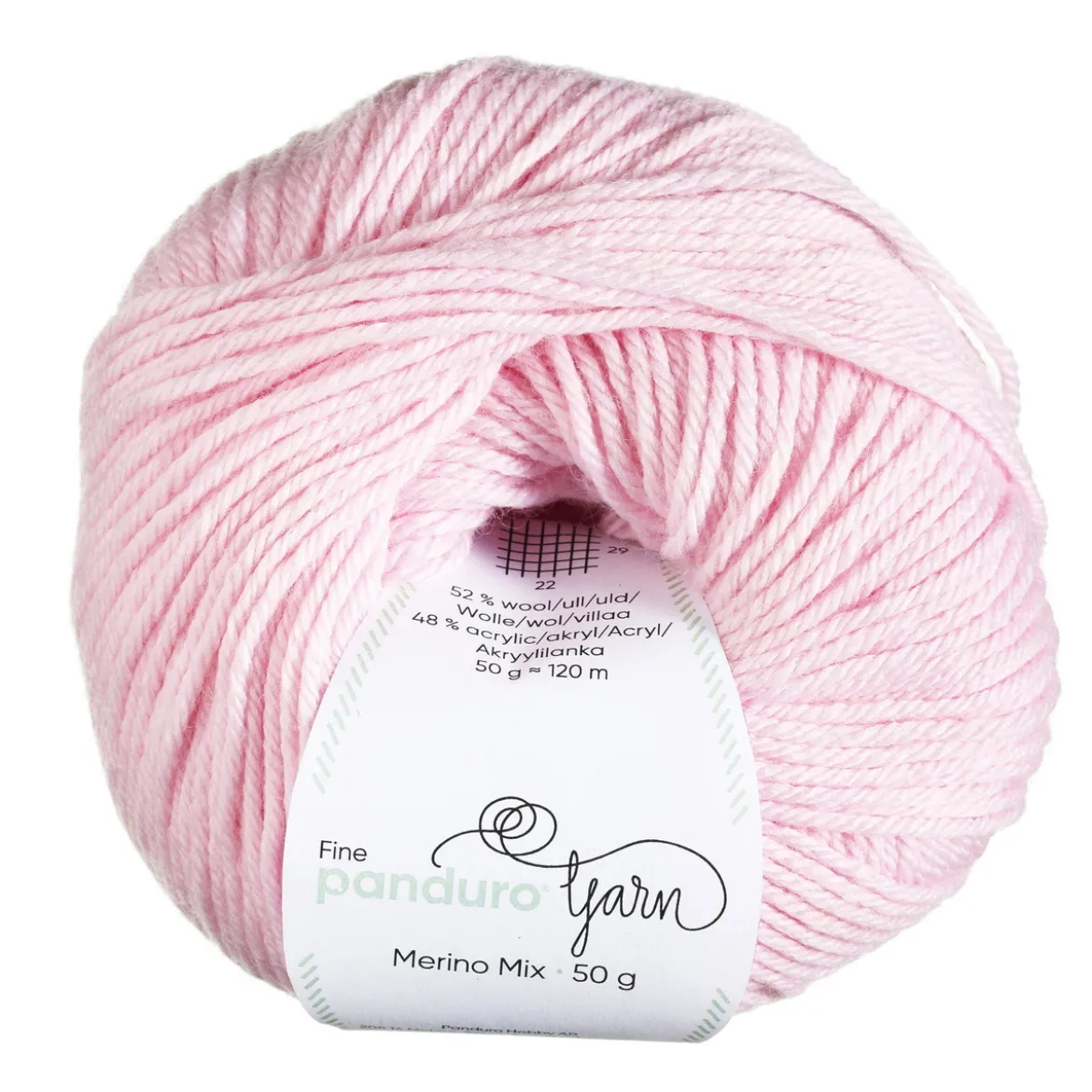 Garn Merino Mix 50g ljusrosa