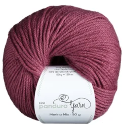 Garn Merino Mix 50g mörkrosa