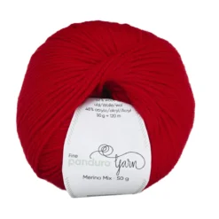 Garn Merino Mix 50g röd