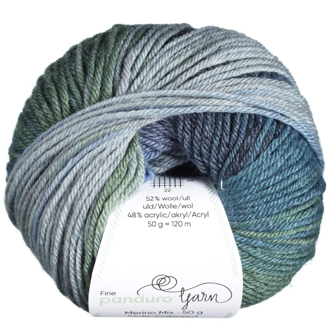 Garn Merino Mix Multi-Coloured 50g pastell