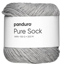 Garn Pure Sock 100g ljusgrå