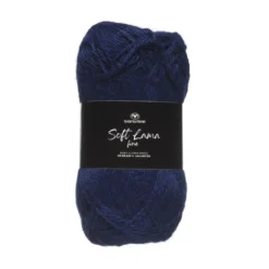 Garn Soft Lama Fine 50g mörkblå – Midnight blue 968
