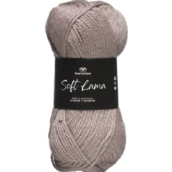 Garn Soft Lama 50g rosagrå – Ballet slipper 49