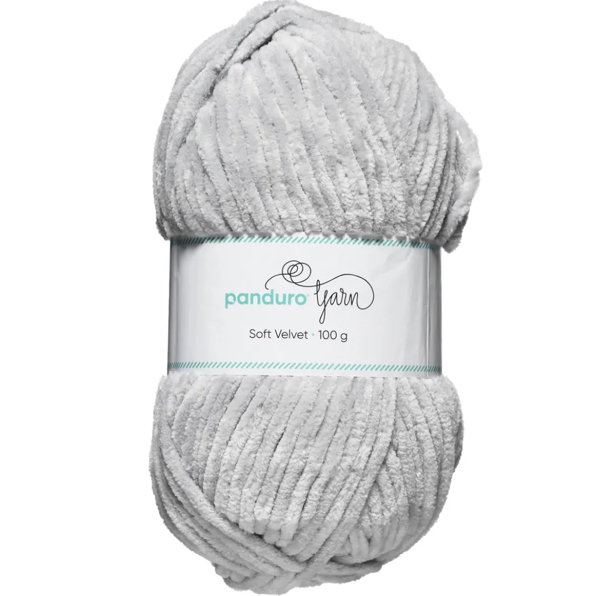 Garn Soft Velvet 100g ljusgrå