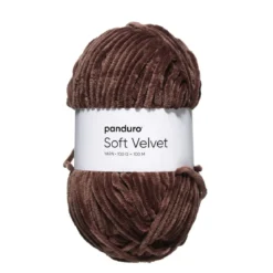 Garn Soft Velvet 100g mörkbrun