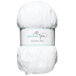 Garn Soft Velvet 100g vit