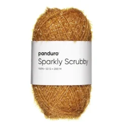 Garn Sparkly Scrubby 50g ljusbrun