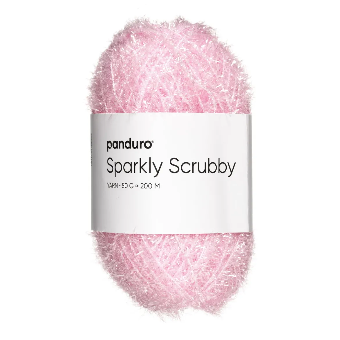 Garn Sparkly Scrubby 50g ljusrosa