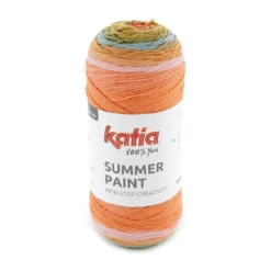Garn Summer Paint 150g rosa orange (502 på bilden)