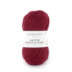 Garn United Socks 25g vinröd