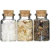 Gemstones halvädelstenar till dekoration, 3-pack vitt & beige tema