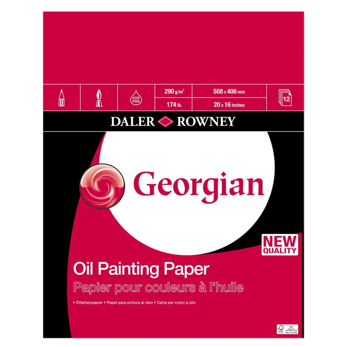 Georgian block 51x41cm 290g/m²